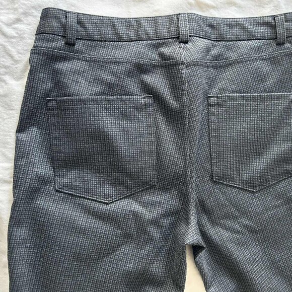 Karl Lagerfeld Paris Charcoal Micro-Check Straight-Leg Pants – US 12 - Picture 7 of 8